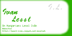 ivan lessl business card
